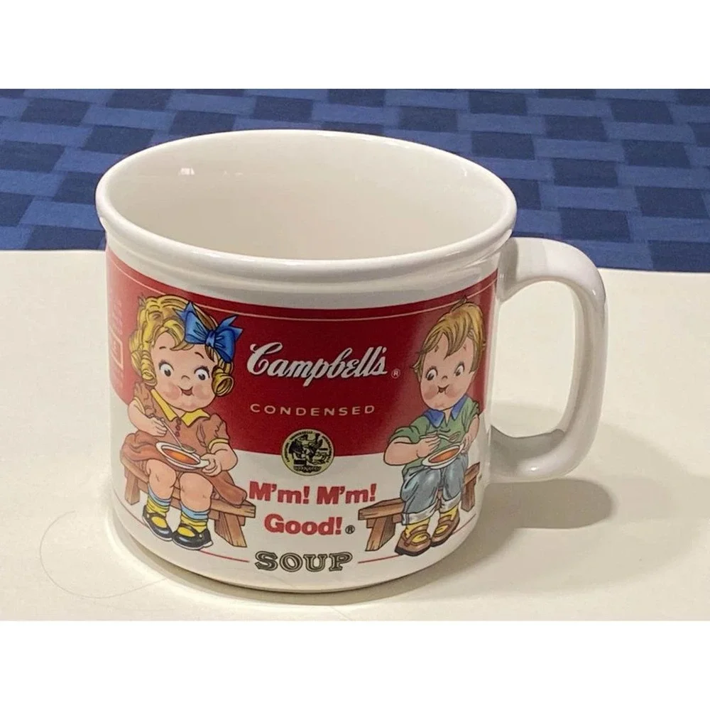 Campbells Kids‎ on a bench Soup Mug 1993